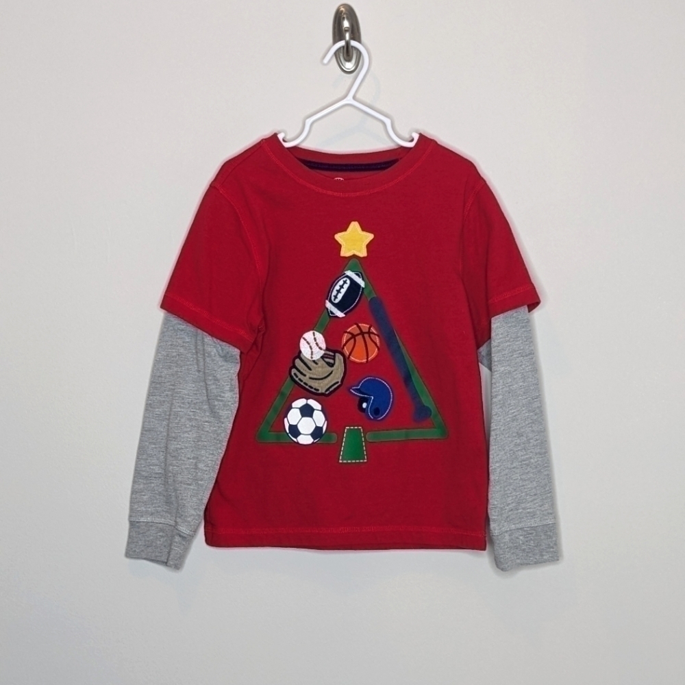 JK J. Khaki Sport Christmas Tree Applique Shirt 6